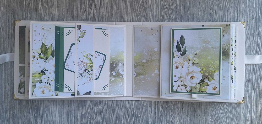 Сватбен албум "Нашата приказка" в антично бяло, ръчна изработка /51.2