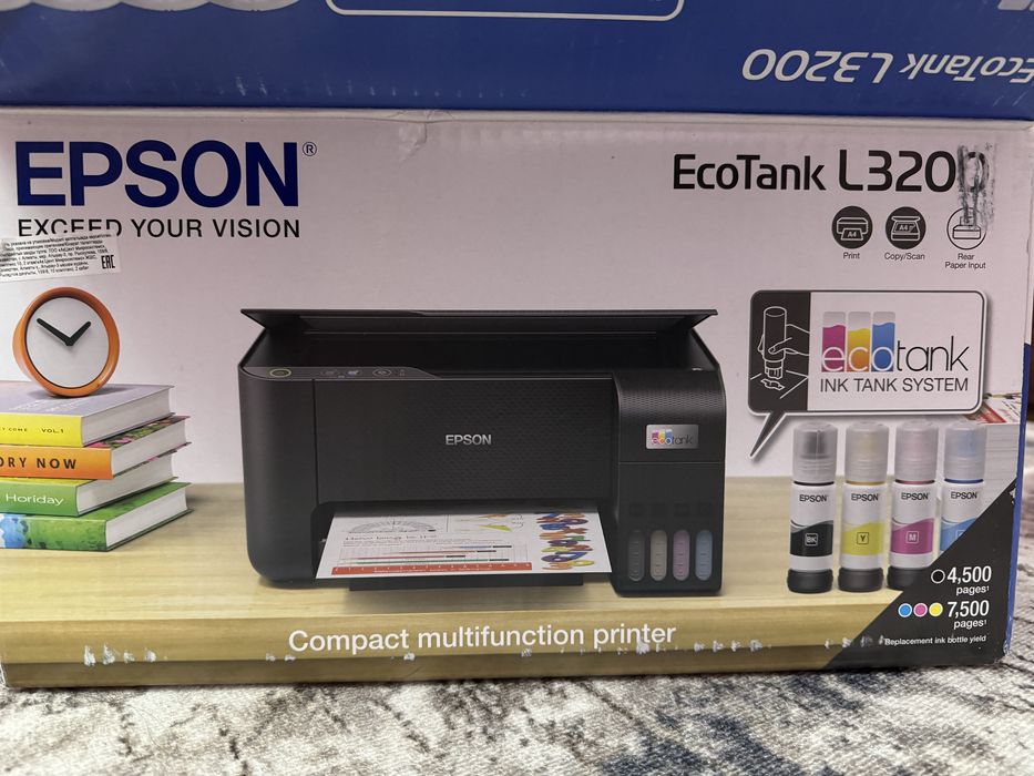 Принтер Epson L3200 3в1 цветной сатылады