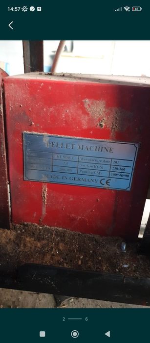 Se vinde linie peleți plus tocător trifazic.