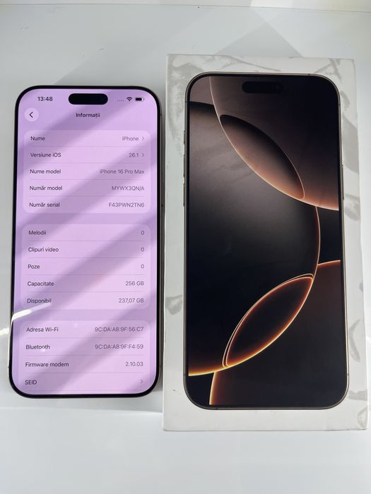 Iphone 16 Pro Max 256GB 92% Produs In Stare Excelenta