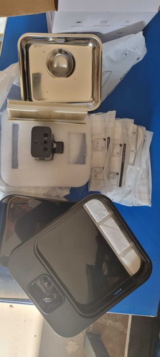 Fantana cu cuva din inox pentru pisici/caini, fara fir, cu senzor miscare