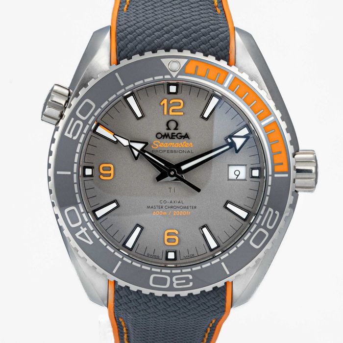 Omega Planet Ocean 600M 43.5mm Titanium on rubber strap