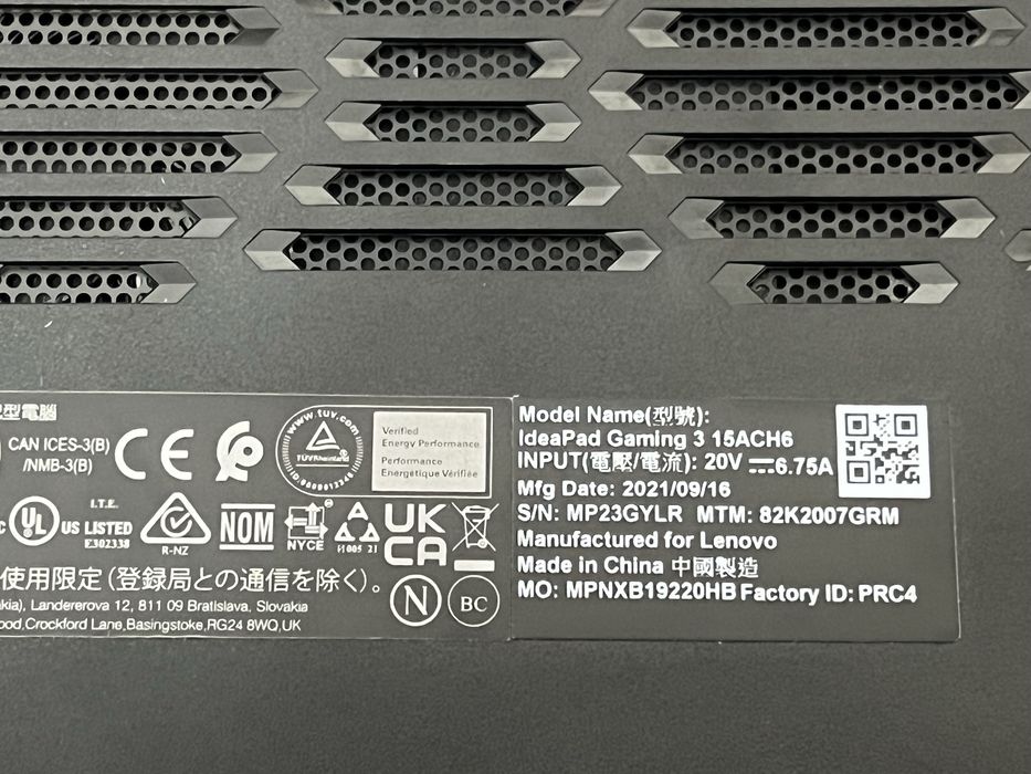 Laptop Lenovo ryzen 7 si RTX 3050