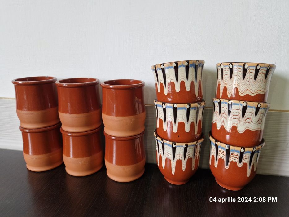 Set căni cafea portelan alb