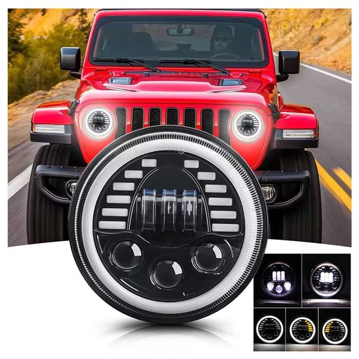 НОВ МОДЕЛ 2024 200W 7 Инчови Диодни Фарове за Lada Niva Jeep Wrangler