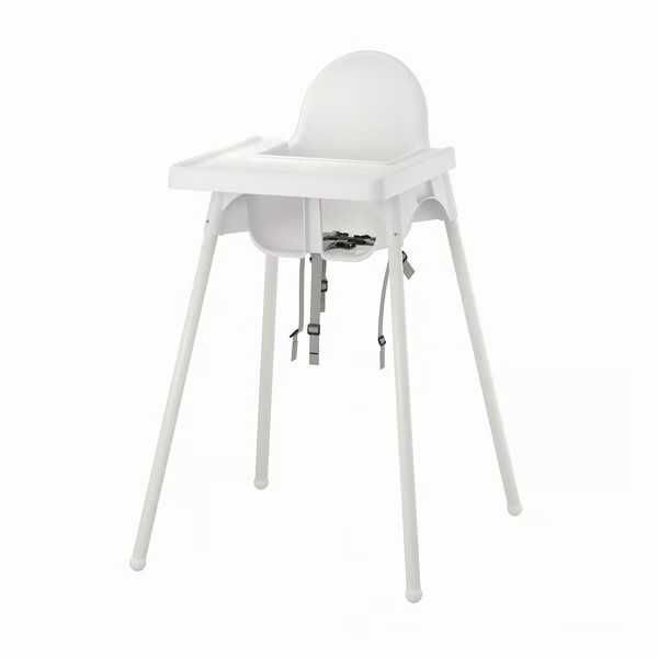scaun masa bebe-copil IKEA ANTILOP cu tava + 2 huse si pernuta