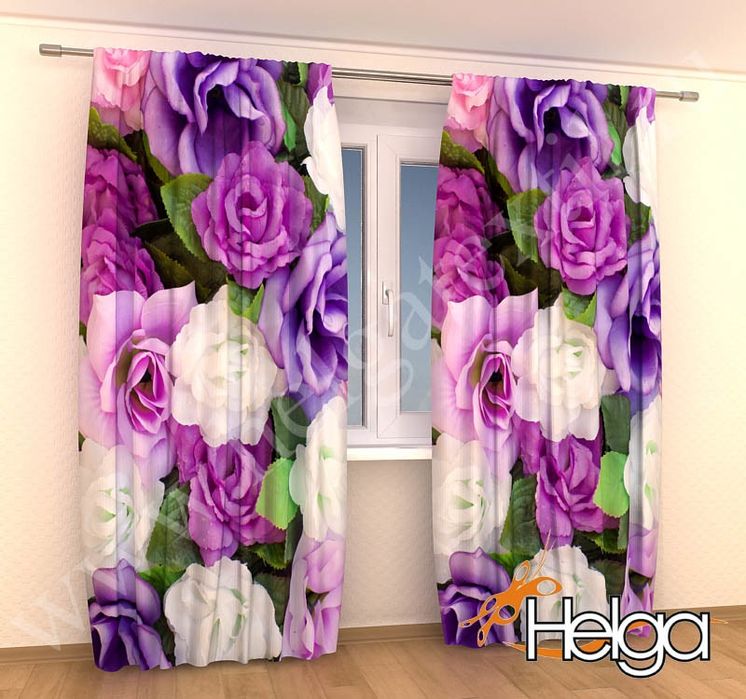 Шторы "Пурпурные розы"