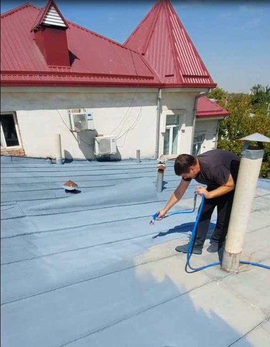 Краска для крыш, гидроизоляционная.