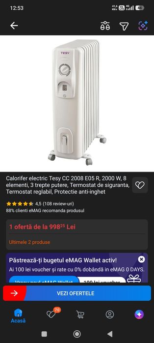Calorifer electric Test ca nou