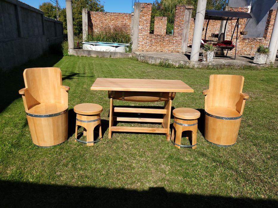 Mobilier rustic pentru casa și gradina(seturi,mese, scaune, bancute)