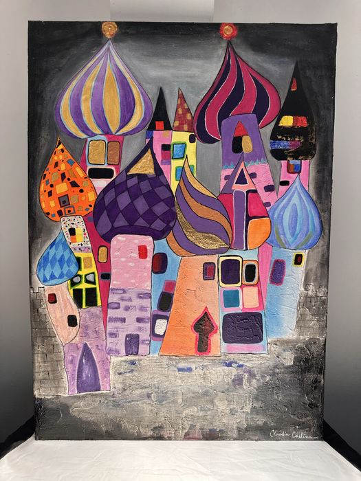 Tablouri abstracte pictate in acrilic