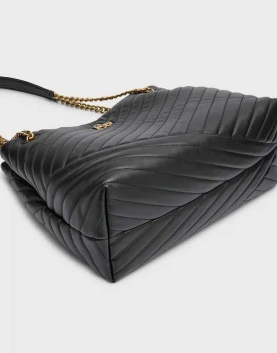 Geanta Tory Burch Kira Chevron Tote - piele