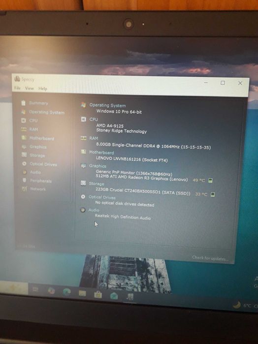 Lenovo an 2022 A4 gen 9 ssd si ddr4 15.6 baterie 2 ore