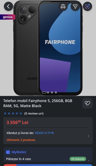 Telefon modular Fairphone 5  5G, 256 gb, 8Gb ram !