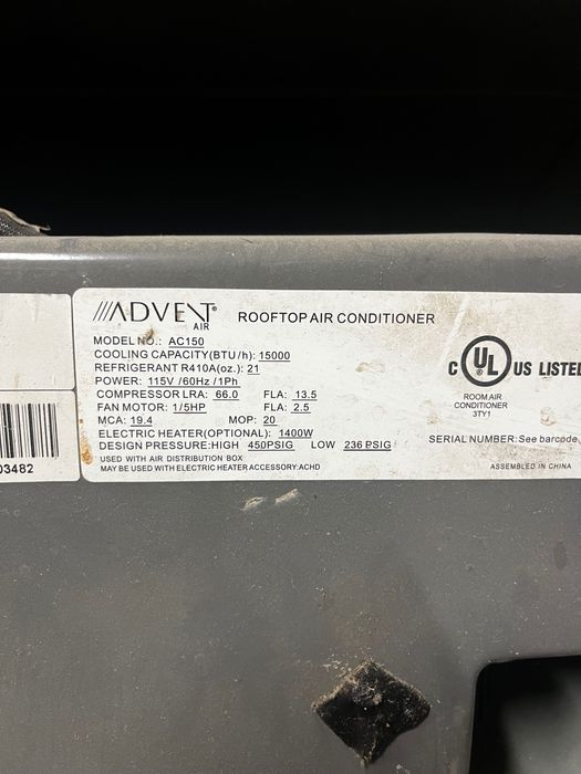 Климатик за каравани Advent