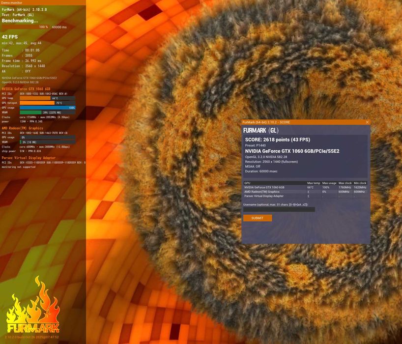 Placa Video GTX 1060 Strix OC