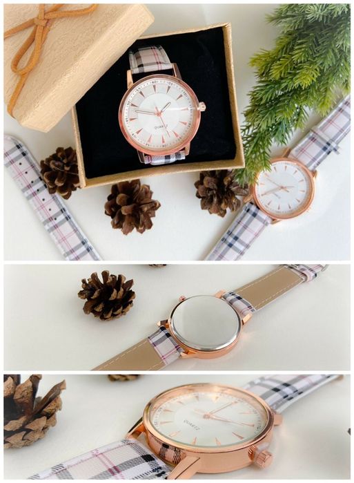 Дамски часовник с каишка Burberry check