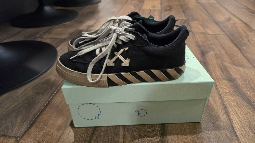 papuci Off-White vulcanized negrii