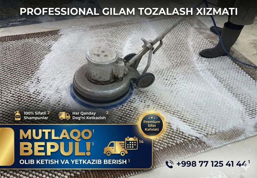 Yunusobod Gilam yuvish 24/7 Стирка ковров Mebel yuvish Parda yuvish