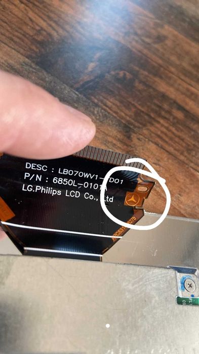 7" ОРИГИНАЛЕН ДИСПЛЕЙ - LB070WV1-TD01 за Мерцедес Бенц
