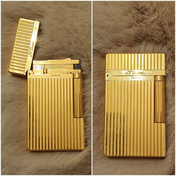 Brichetă S.T. Dupont L2 ( placat cu aur )