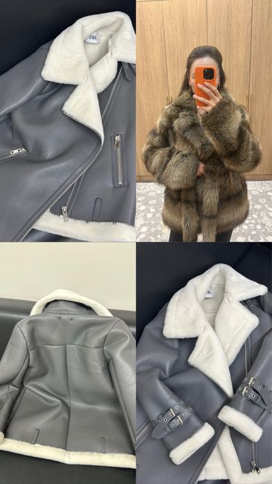 Дубленка Зара эко шуба