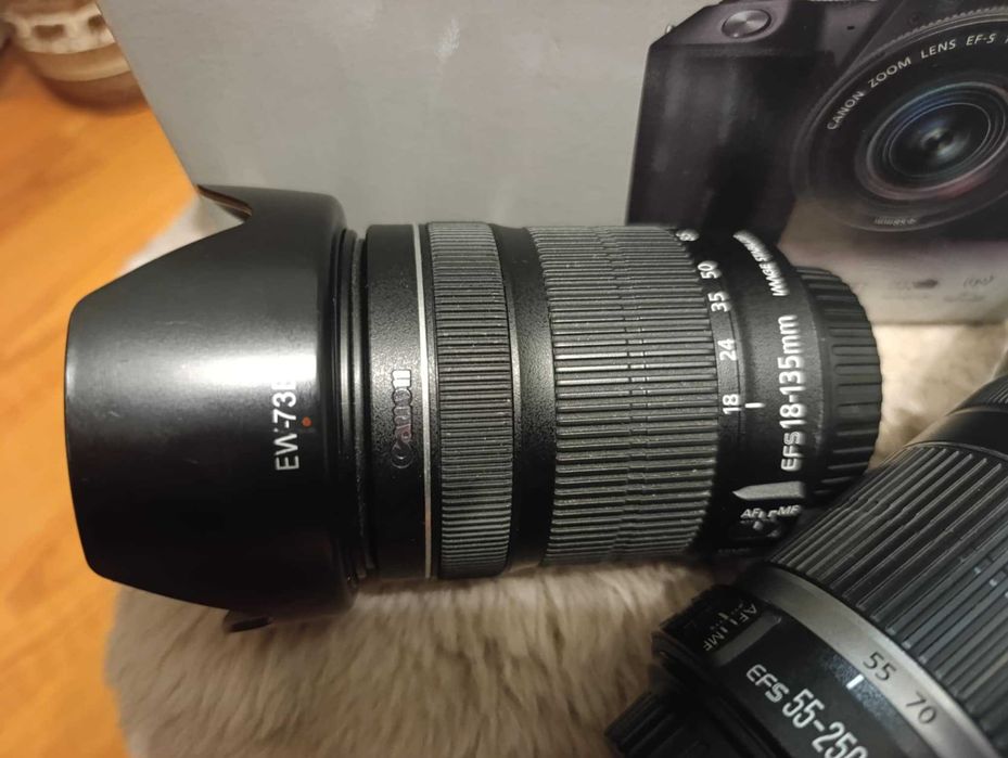 DSLR ФОТОАПАРАТ CANON EOS 250D + обективи 3 броя