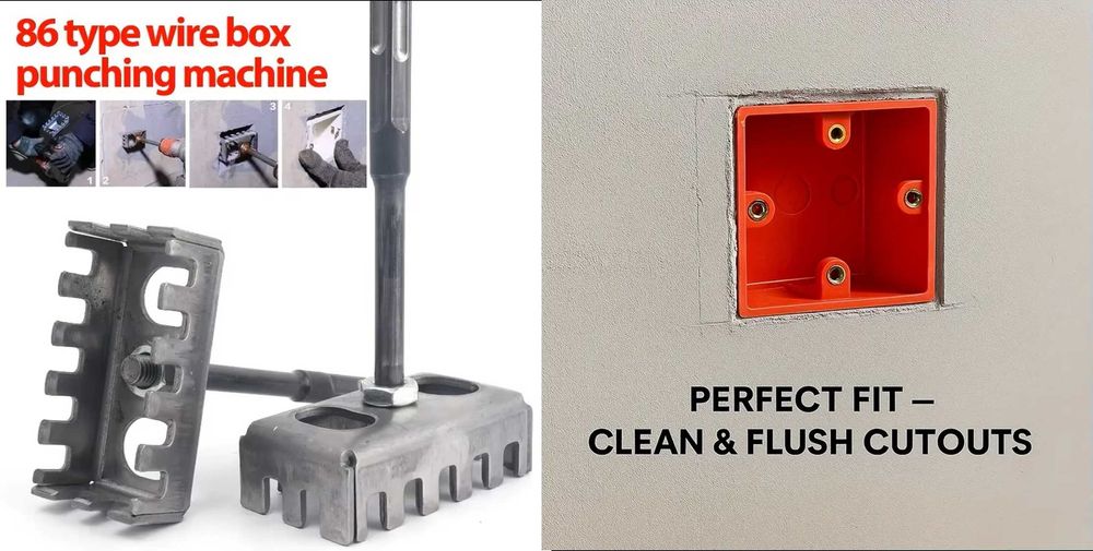 Carota dreptunghiulara pentru gaura in perete prize. Noua!