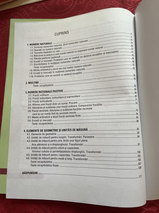 Culegere Matematica clasa a 5a