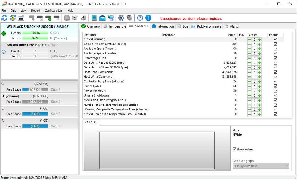 WD Black SN850X 2TB NVMe SSD диск Gen4 с радиатор, DRAM кеш, скорост до 7300 MB/s, PS5 съвместимост