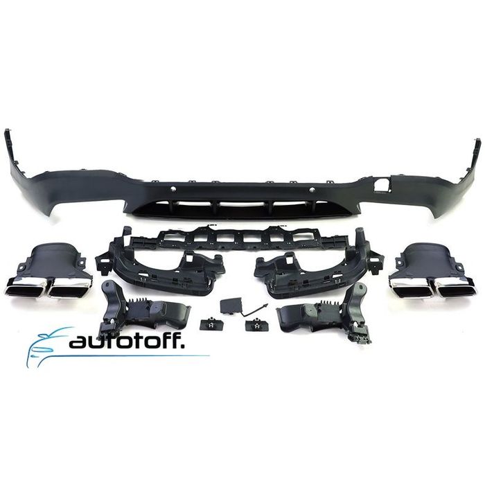 Difuzor bara spate compatibil cu Mercedes GLC X253 SUV (15-19) Chrome Look AMG