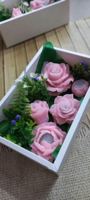 Мыло ручной работы Букеты Тюльпан, Розы, Пионы, Лилии, Подсолнухи