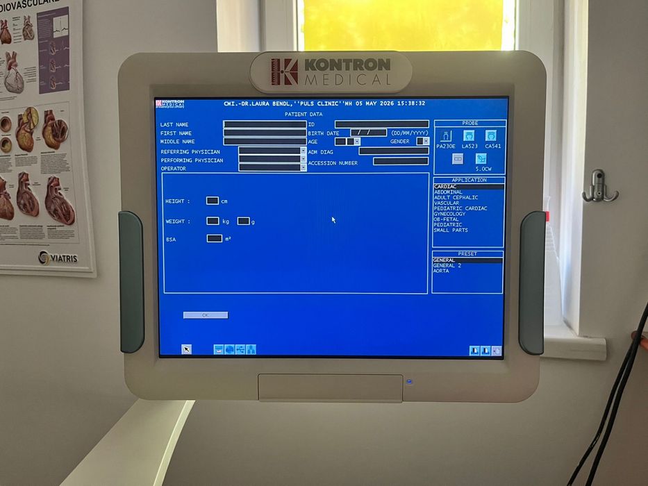 ECOGRAF ESSAOTE MYLAB CLASS C, multidisciplinar cu 3 sonde ( abdomen, cord, tesuturi ) fabricatie Italia 2017