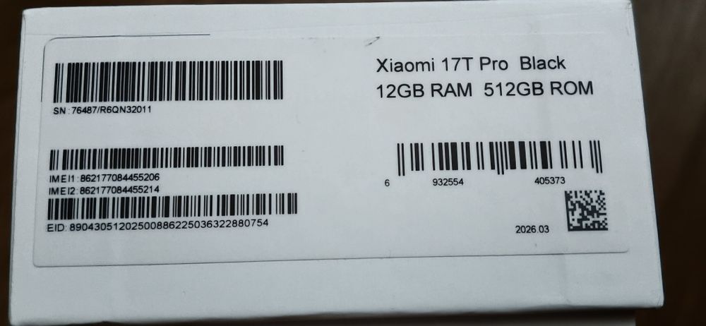 Xiaomi 17 t Pro Black