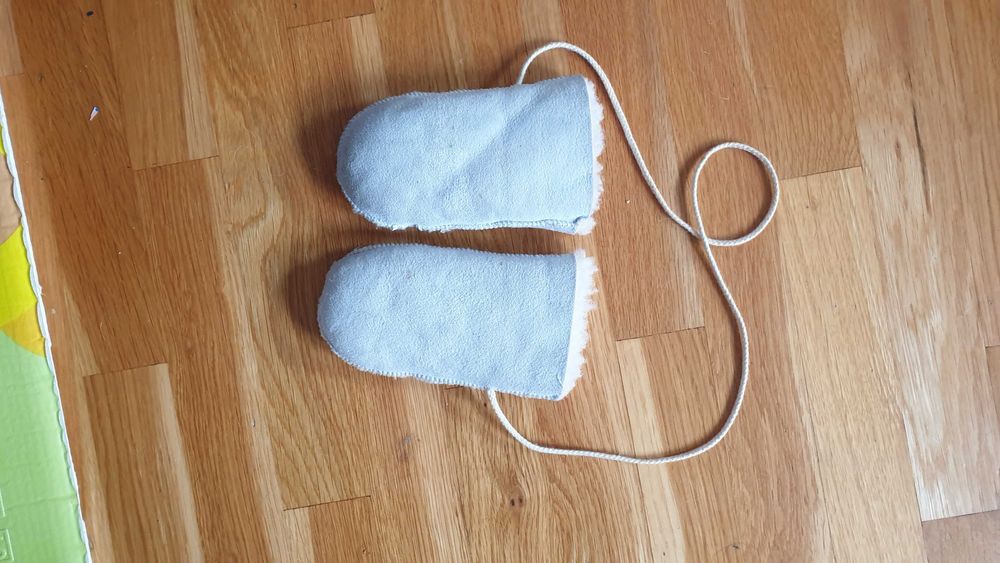 Manusi din piele imblanite pentru bebelusi 1-24luni