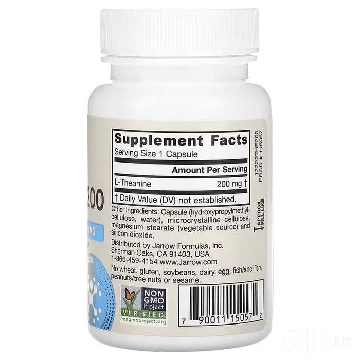 Jarrow Formulas Theanine 200 100 Theanine 200 теанин