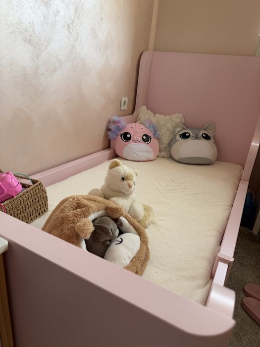 Детско разтегателно легло + матрак Ikea Busunge