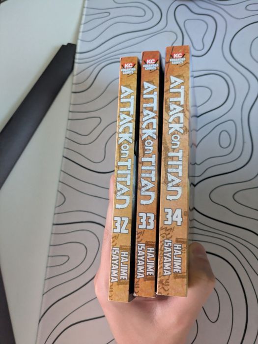 Attack on titan volume 32, 33, 34