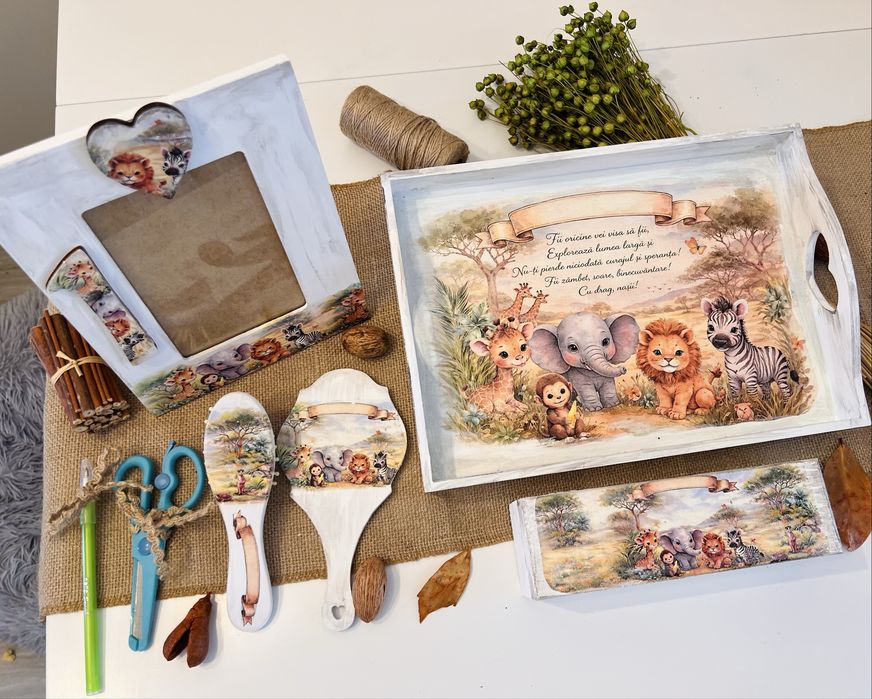 Set 7piese tavita mot vintage OFERTA IULIE