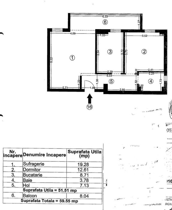 Tomis Plus - Apartament 2 camere modificate in 3