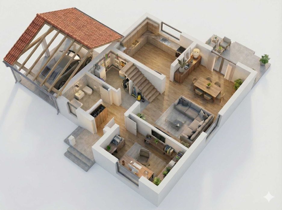 Proprietar. Casa individuala P+1E+Pod. 3Bai. Car Port