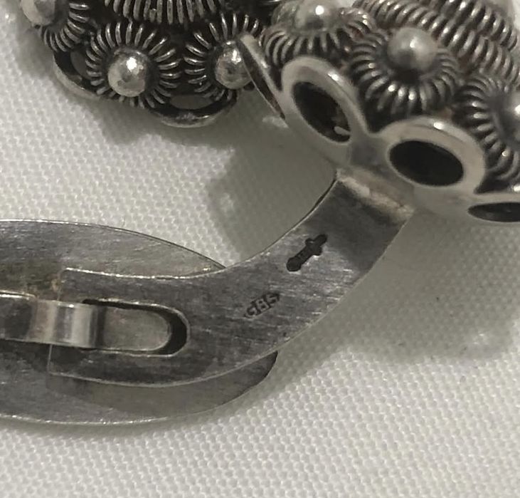 Butoni de cămașă din argint, filigran