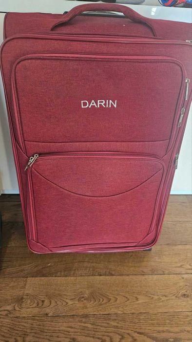 Куфар XXL размер /75/49/25 см,допълнително  разширение,плат с колелца