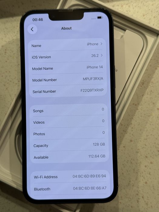 iPhone 14 128GB Black – Перфектен, 100% Батерия!