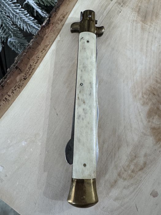 Stilet italian anii 60-70, presele corn cerb lama Kris