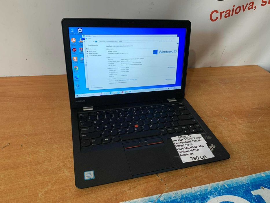 Laptop Lenovo Think Pad 13, i3 7100 2.40ghz,4GB RAM,128GB SSD/Garantie