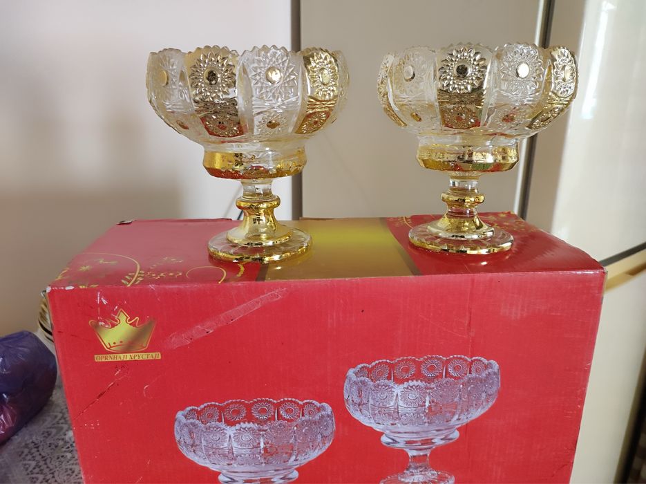 Конфетницы хрустальные