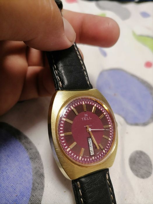 Tell Day Date automatic 25 rubine Swiss made original