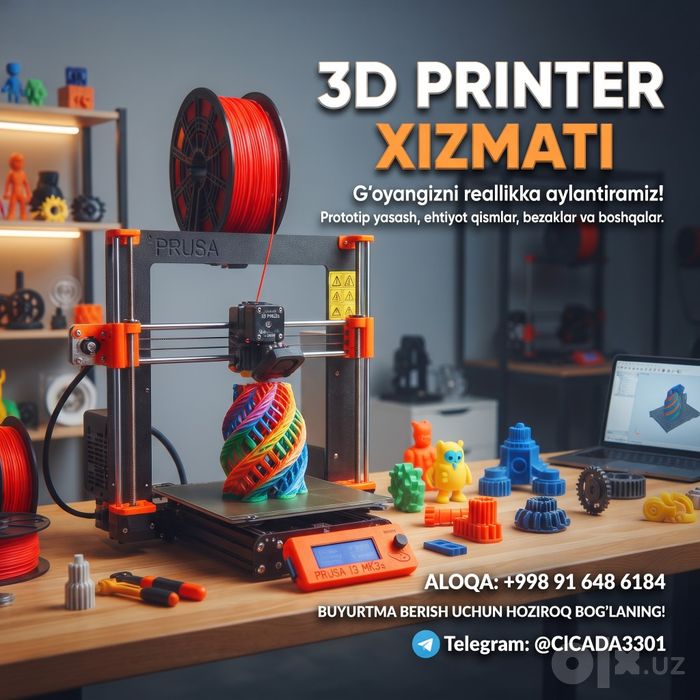 3D Model va 3D printer xizmati