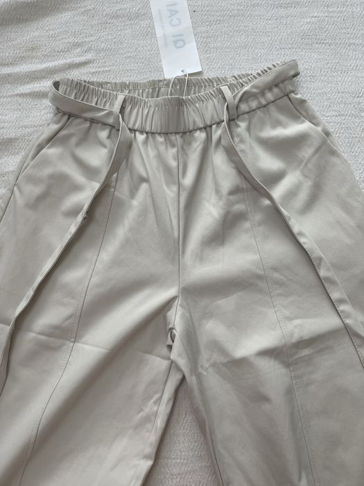 Брюки молочного цвета м, л, хл